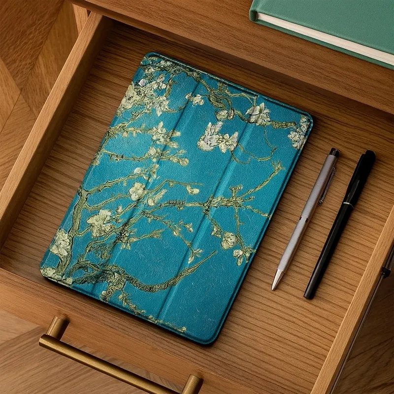 Etui Graficzne Z Klapką Do XIAOMI Redmi Pad SE 8.7 - Apricot