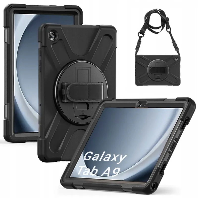 Etui Armor Do SAMSUNG Galaxy Tab A9 8.7 Z Uchwytem - Czarne