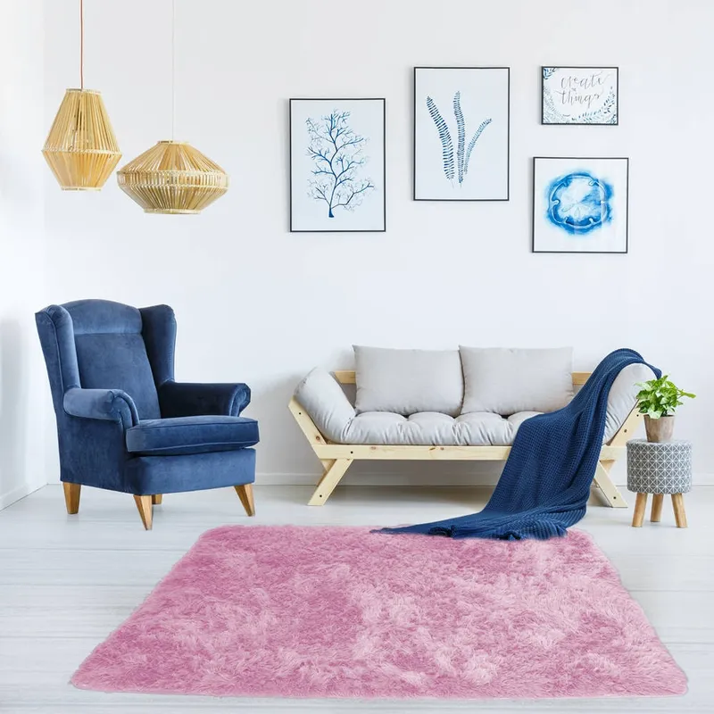 Dywan Shaggy 300x200 cm Miękki I Puszysty Do Salonu - Różowy