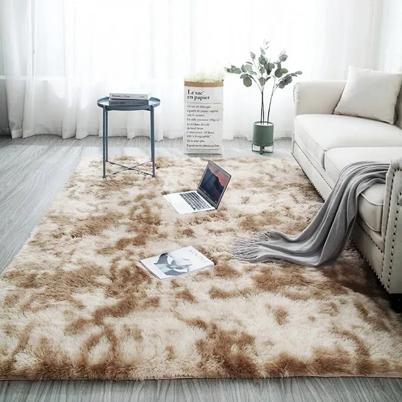Dywan Ombre Shaggy 350x250 cm Do Salonu I Sypialni - Beżowy