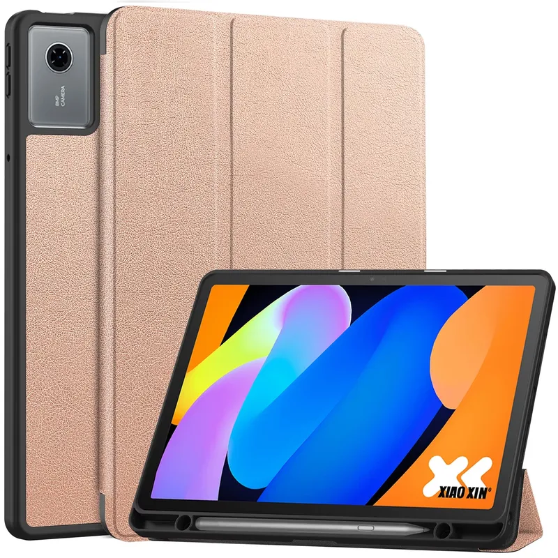 Etui Z Uchwytem Na Rysik Do Lenovo Idea Tab 11 TB336FU - Różowe Złoto