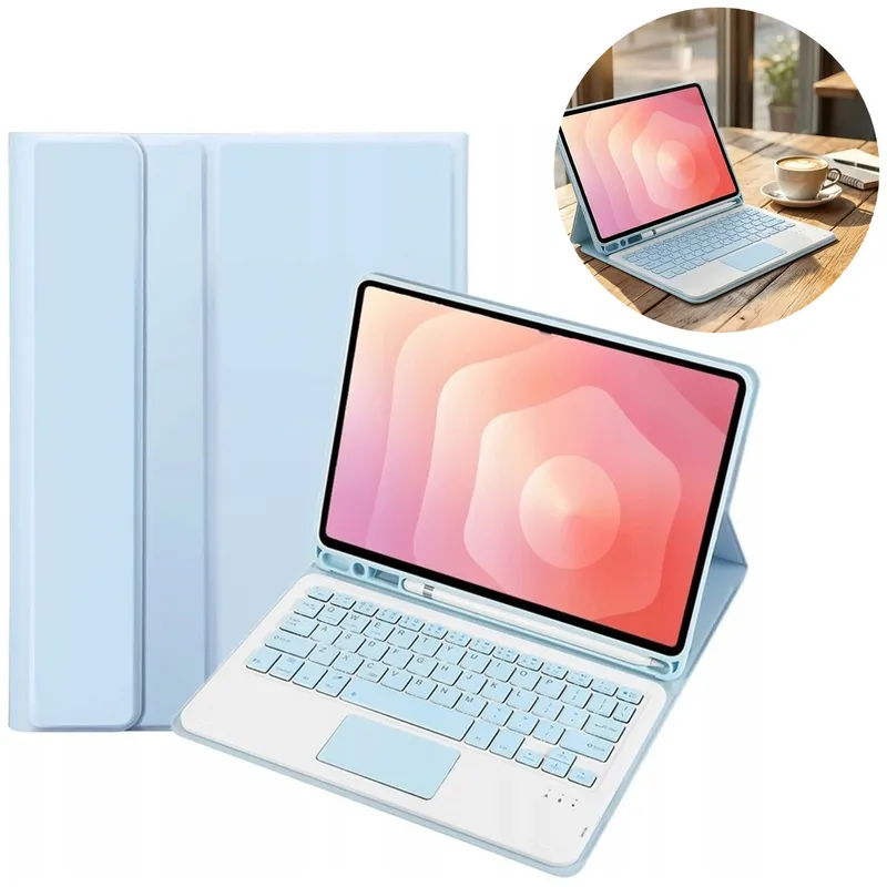 Etui Z Klawiaturą Bluetooth Do SAMSUNG Galaxy Tab S11 11" - Niebieski