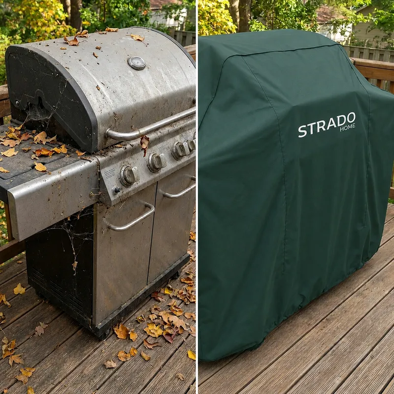 Pokrowiec Na Grill 190x71x117 cm Wodoodporny UV - Zielony