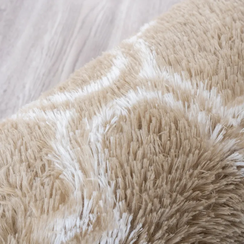 Dywan Okrągły Shaggy Decor 120x120 cm - Khaki