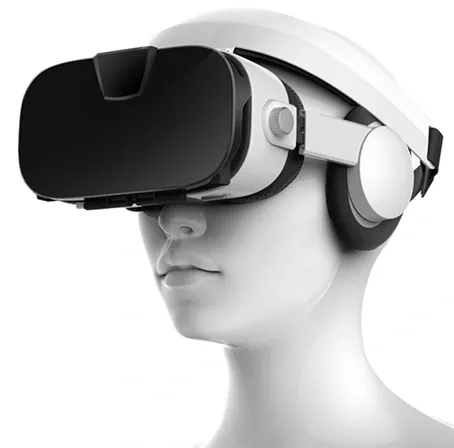 Okulary Gogle VR 3D 360° Fiit 3F Ze Słuchawkami - Biały