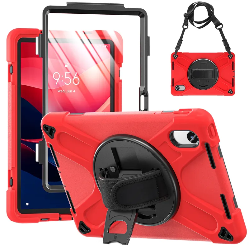 Etui Shockproof Z Uchwytem Do Lenovo Tab M11 10.95 - Czerwone