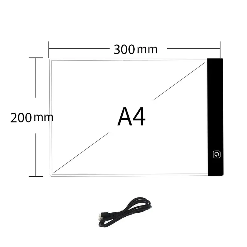 Deska Kreślarska LED A4 Podświetlana Tablica Graficzny Tablet