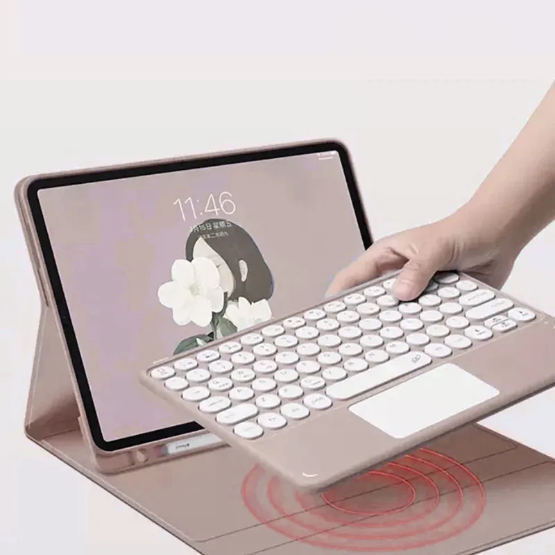 Etui Z Klawiaturą Bluetooth SAMSUNG Galaxy Tab A9 8.7 X110/X115 - Różowe