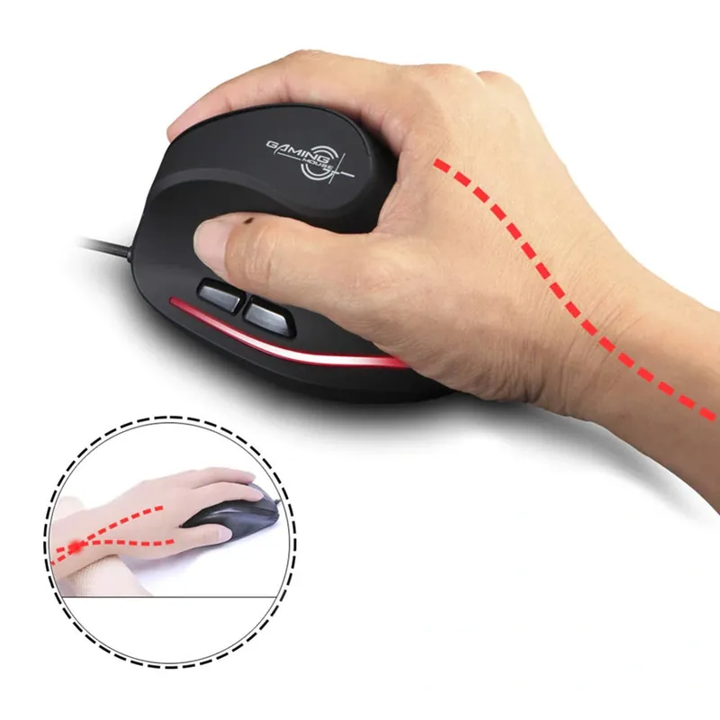 Mysz Pionowa Ergonomiczna ZELOTES T20 Przewodowa LED