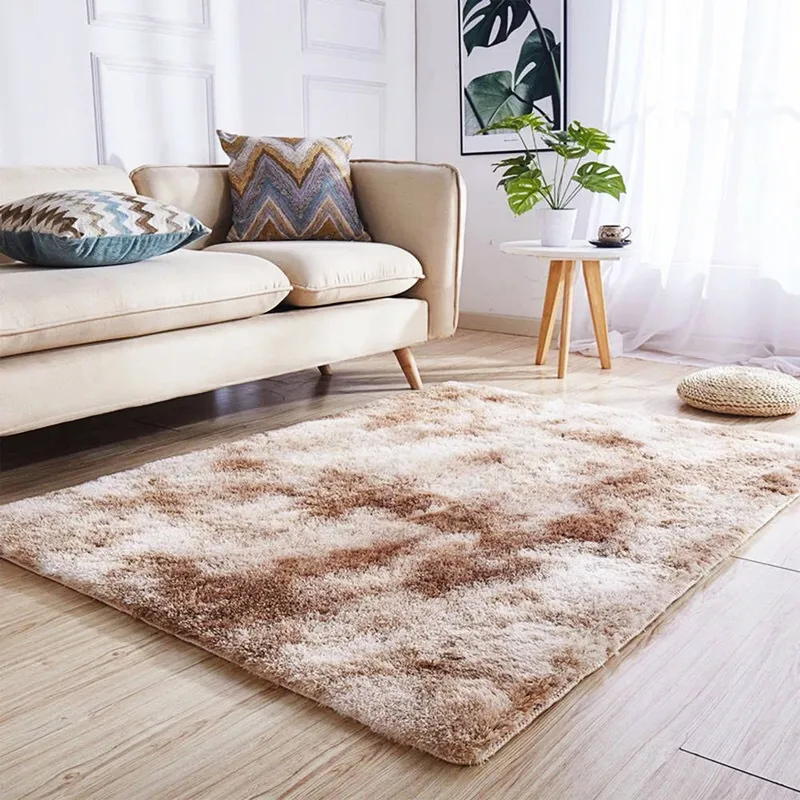 Dywan Shaggy Ombre 220x160 cm Miękki Do Salonu - Beżowy