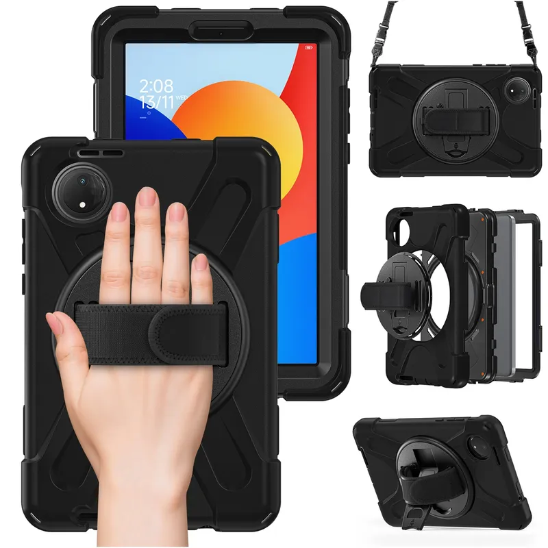 Etui Pancerne Shockproof Z Uchwytem Do XIAOMI Redmi Pad SE 8.7 - Czarne