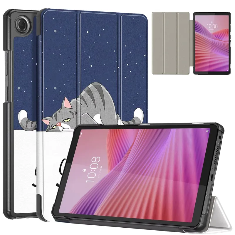 Etui Do Lenovo Tab One 8.7 TB305FU TB305XU Z Podstawką - Night Cat