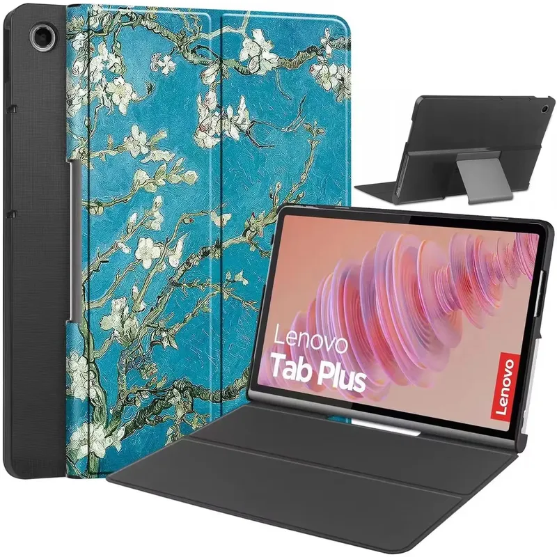 Etui Graphic Do Lenovo Tab Plus TB351FU Z Podstawką Morelowe