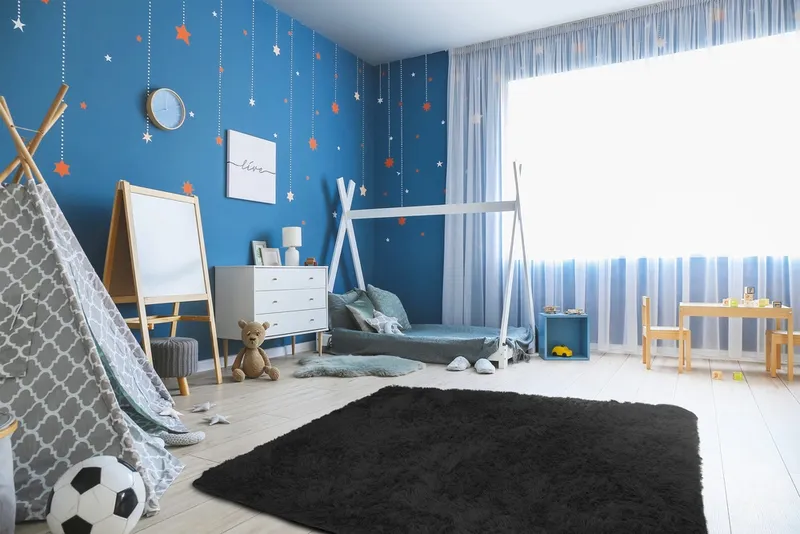 Dywan Shaggy 300x250 cm BlackSky Miękki Puszysty Do Salonu - Czarny