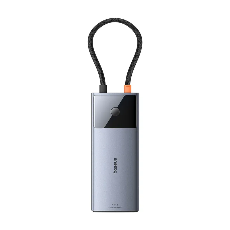 Adapter 6w1 BASEUS Hub USB-C Do HDMI 4K + 4XUSB-A - Czarny
