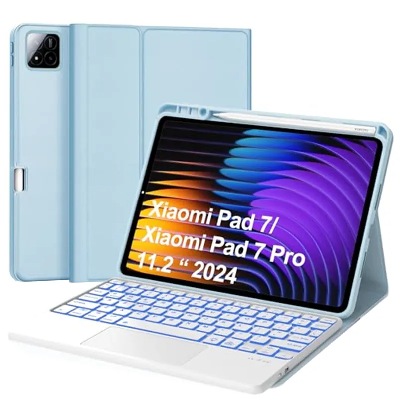 Etui Z Klawiaturą Do XIAOMI Pad 7/7 Pro 11.2" - Niebieskie