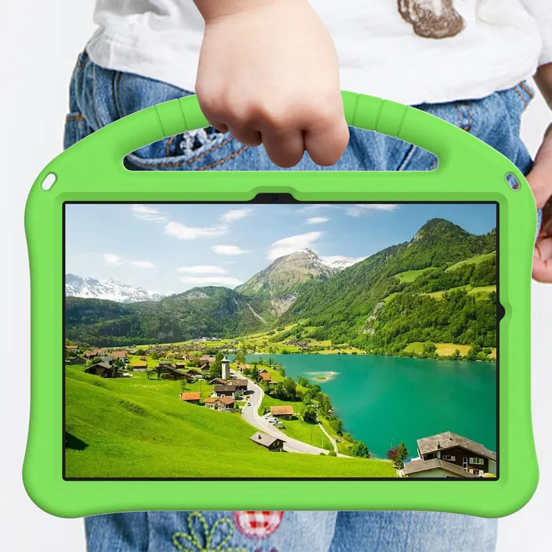 Etui Galaxy Tab A11+ A9+ 10.9 FunColor Pancerne Ochronne - Zielony