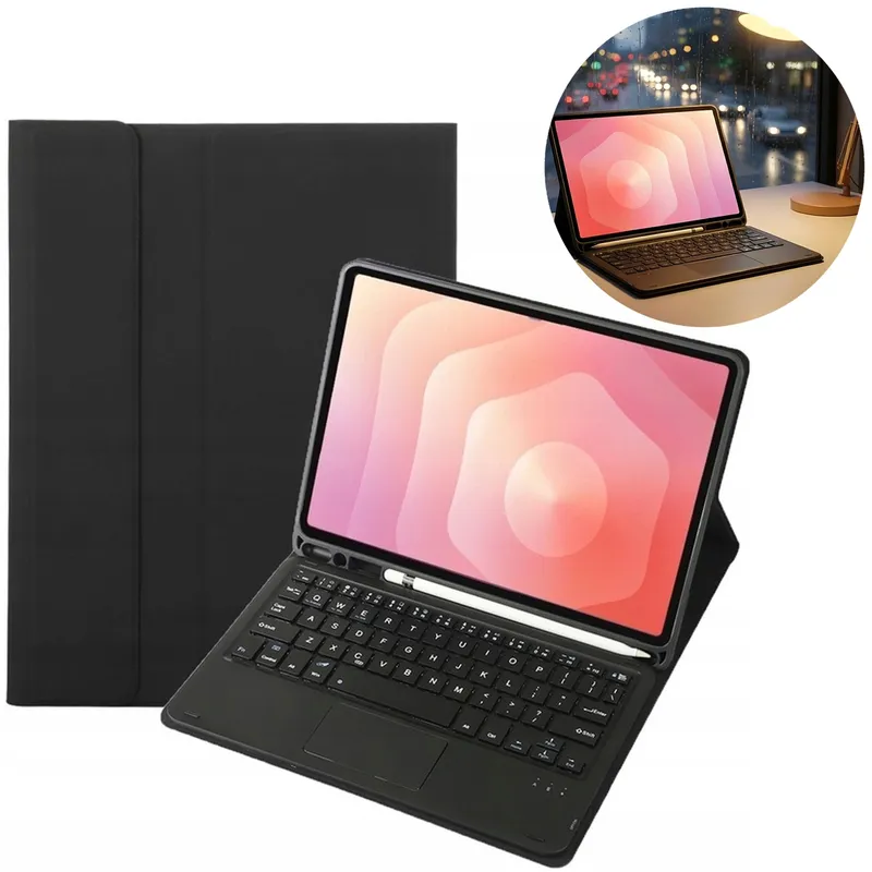 Etui Z Klawiaturą Do SAMSUNG Galaxy Tab S11 11" SM-X730 SM-X736 - Czarne