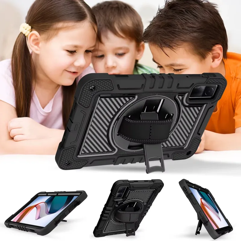 Etui Pancerne Shockproof Do XIAOMI Redmi Pad SE 11 2023 Z Uchwytem - Czarne