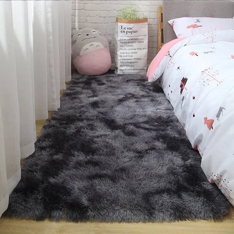 Dywan Shaggy Ombre 260x180 cm Do Salonu I Sypialni - Ciemnoszary
