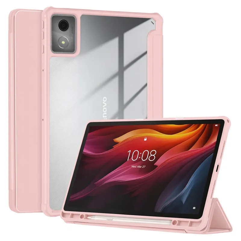 Etui Z Klapką Clear Do Lenovo Tab K11 Plus 11.45 - Różowe