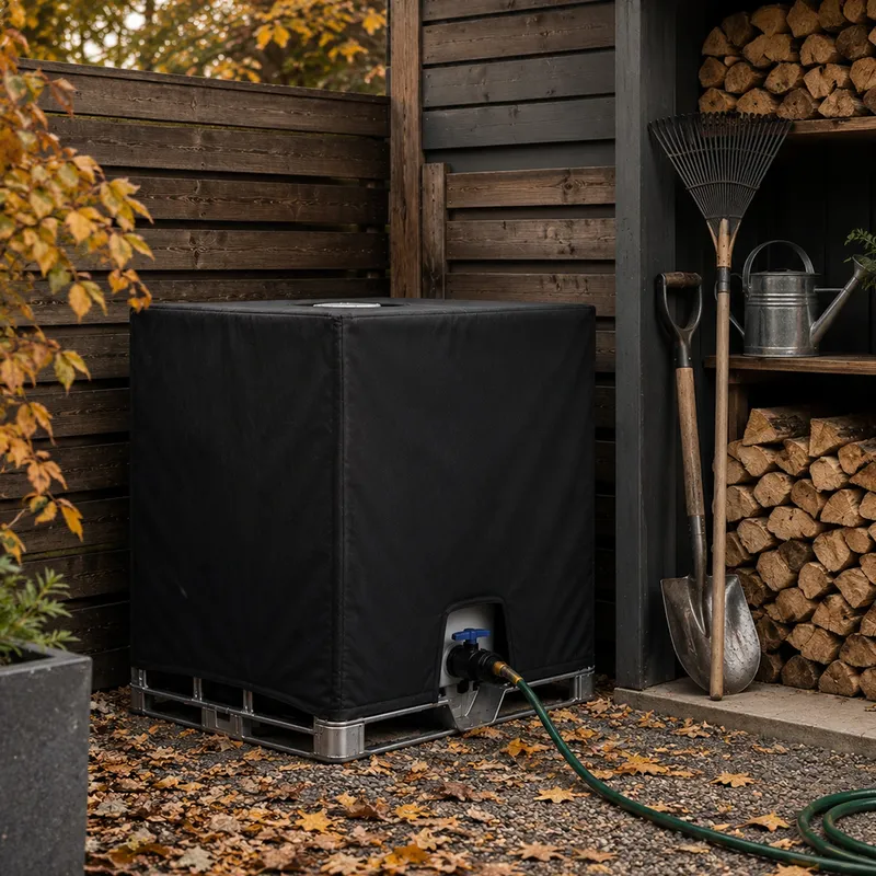 Pokrowiec Na Zbiornik IBC 1000l Mauzer 100x120x116 cm - Czarny
