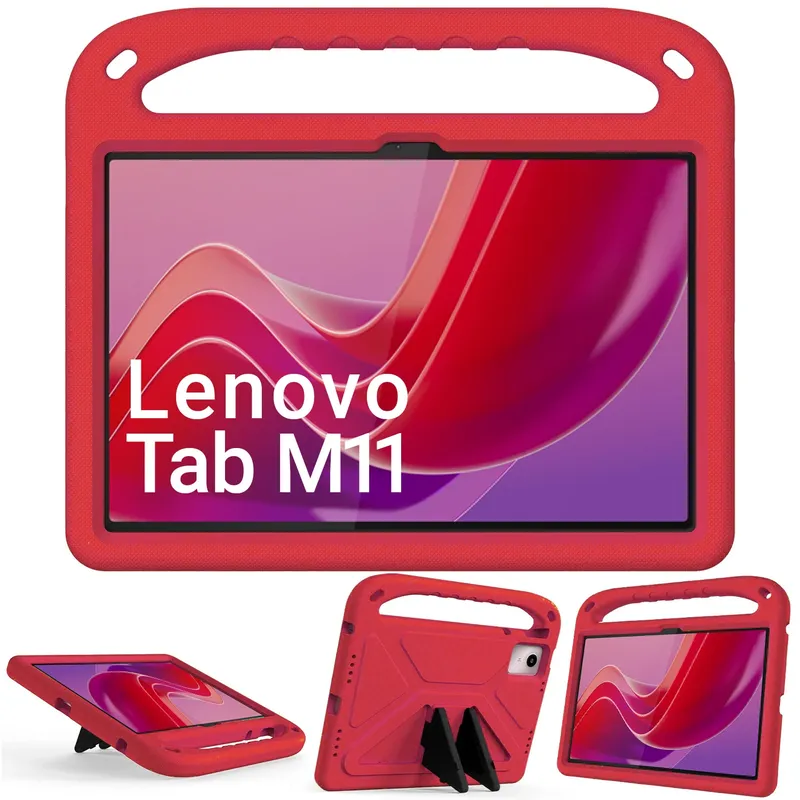 Etui FunColor Do Lenovo Tab M11 10.95 Z Podstawką - Czerwone
