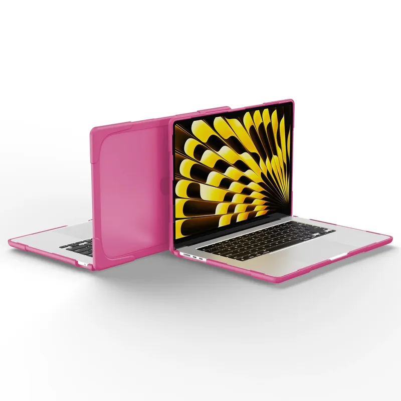 Etui Do MacBook Air 13 m² M3 M4 M5 Rugged Matowe - Różowy