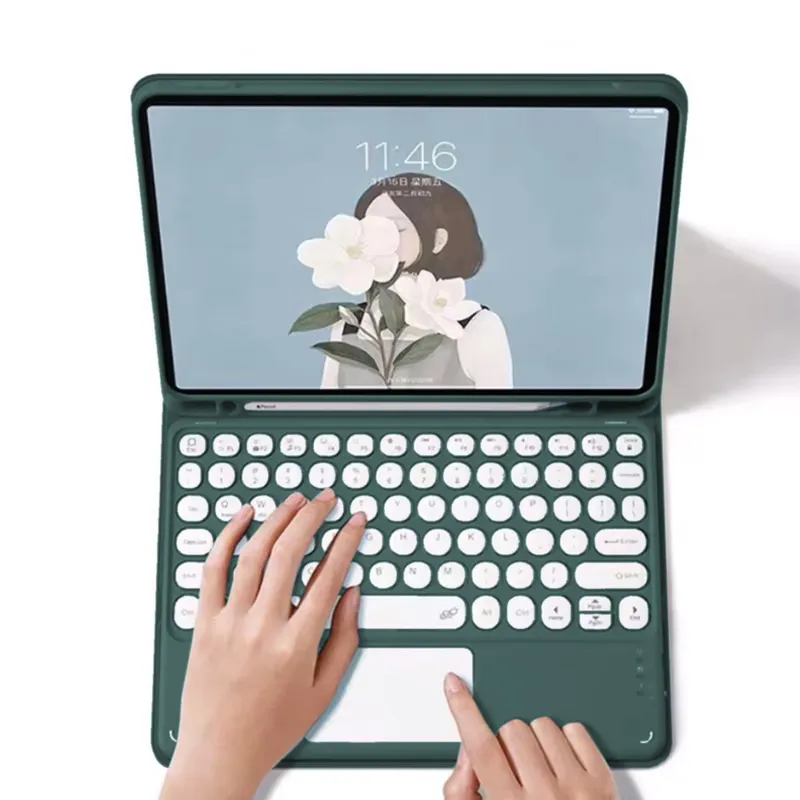 Etui Z Klawiaturą Do IPad Pro 11 Gen 5 M4 2024 - Zielone