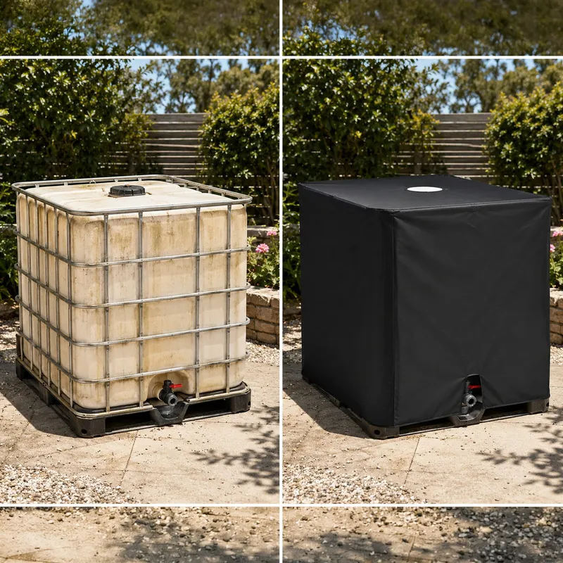 Pokrowiec Na Zbiornik IBC 1000l Mauzer 100x120x116 cm - Czarny