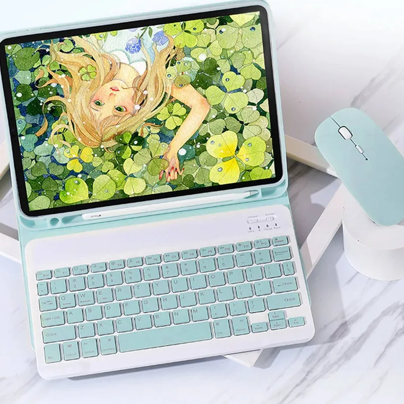 Etui Z Klawiaturą Do Galaxy Tab S7/S7 Plus 12.4 - Niebieski