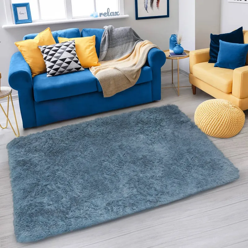 Dywan Shaggy 200x140 cm Do Salonu I Sypialni - Jasnosrebrny