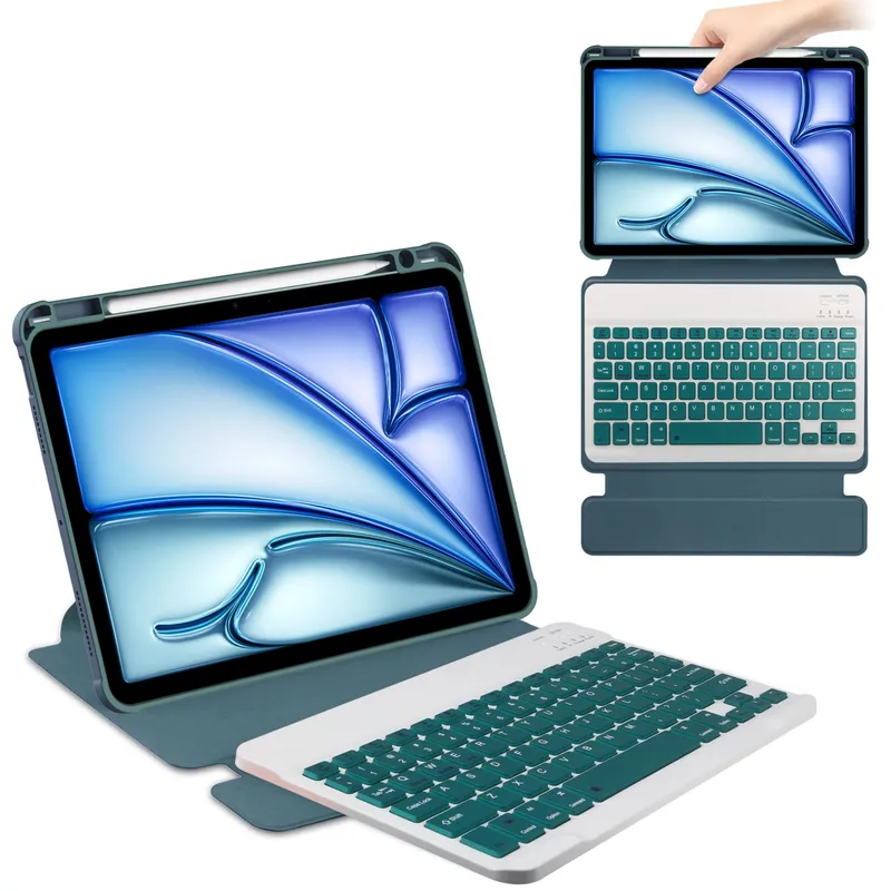 Etui 360 Z Klawiaturą Bluetooth Do IPad 10.9 2022 / 11 2025 - Zielone