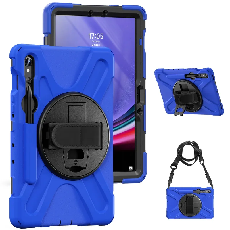 Etui Armor Do Galaxy Tab S9/S10 FE 10 9" Z Uchwytem - Granatowe
