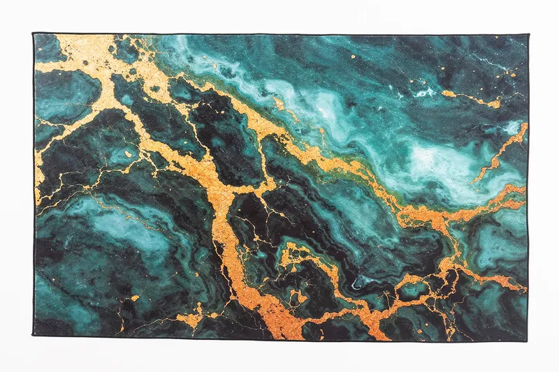 Dywan Novo 160x120 cm Miękki Velvet Do Salonu Sypialni - Malachit