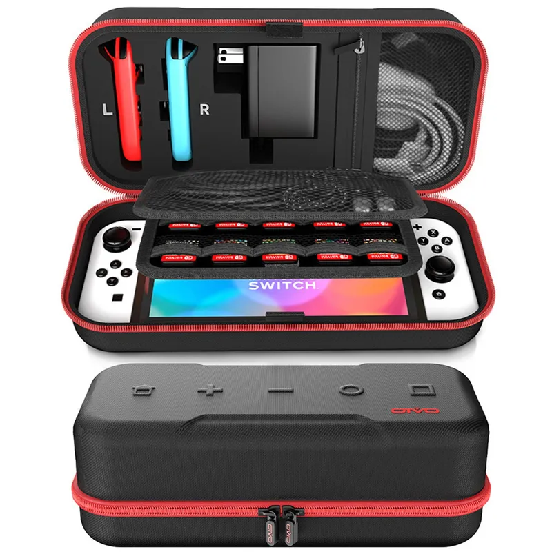 Etui Podróżne Nintendo Switch OLED Walizka Torba Ochronne - Czerwone