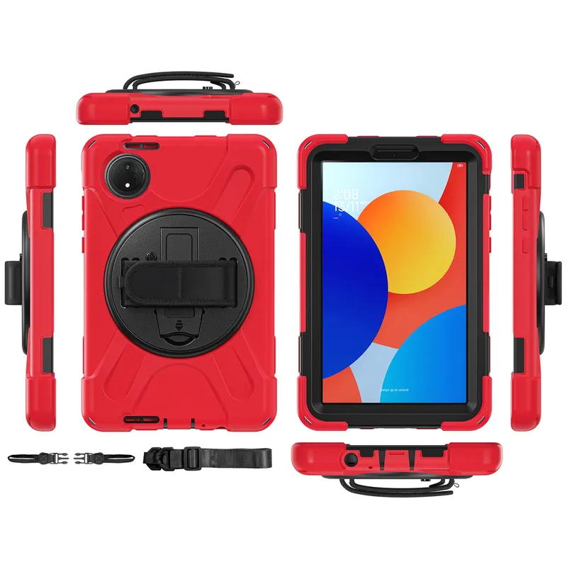 Etui Pancerne Shockproof Do XIAOMI Redmi Pad SE 8.7 2024 - Czerwone