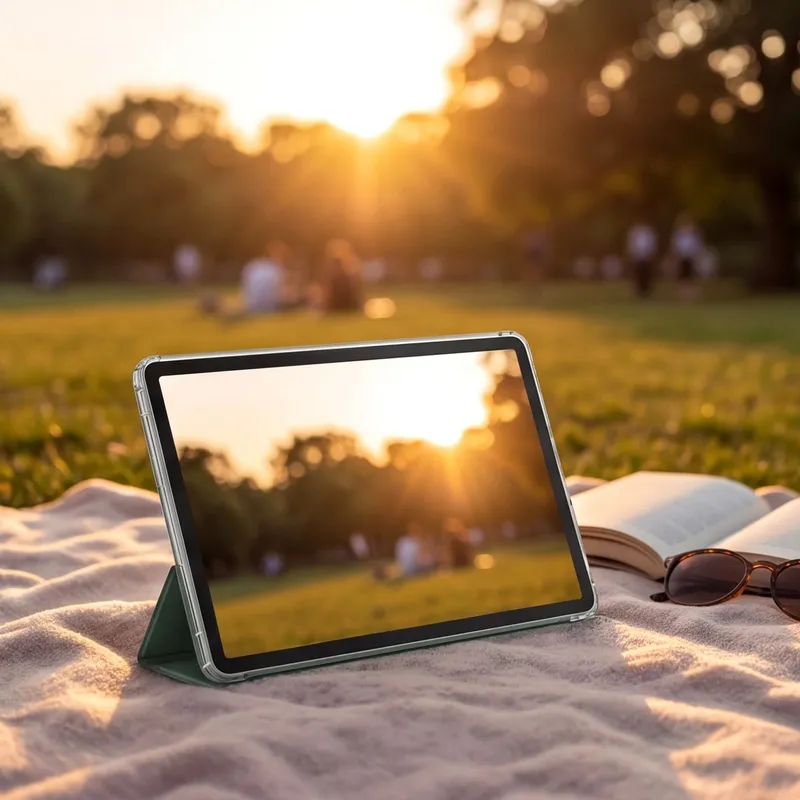 Etui Do SAMSUNG Galaxy Tab A11+ A9+ 10.9" 11" TriFold Z Podstawką - Zielone