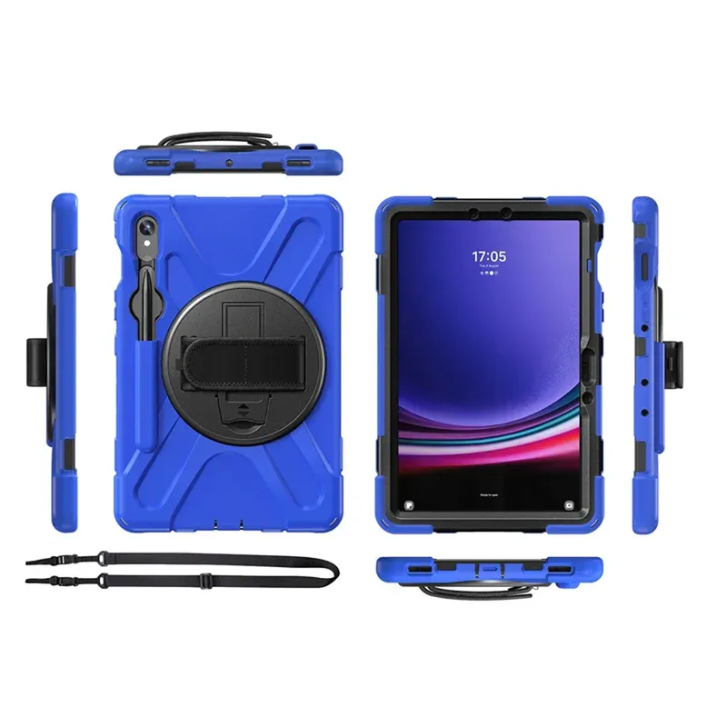 Etui Armor Do Galaxy Tab S9/S10 FE 10 9" Z Uchwytem - Granatowe