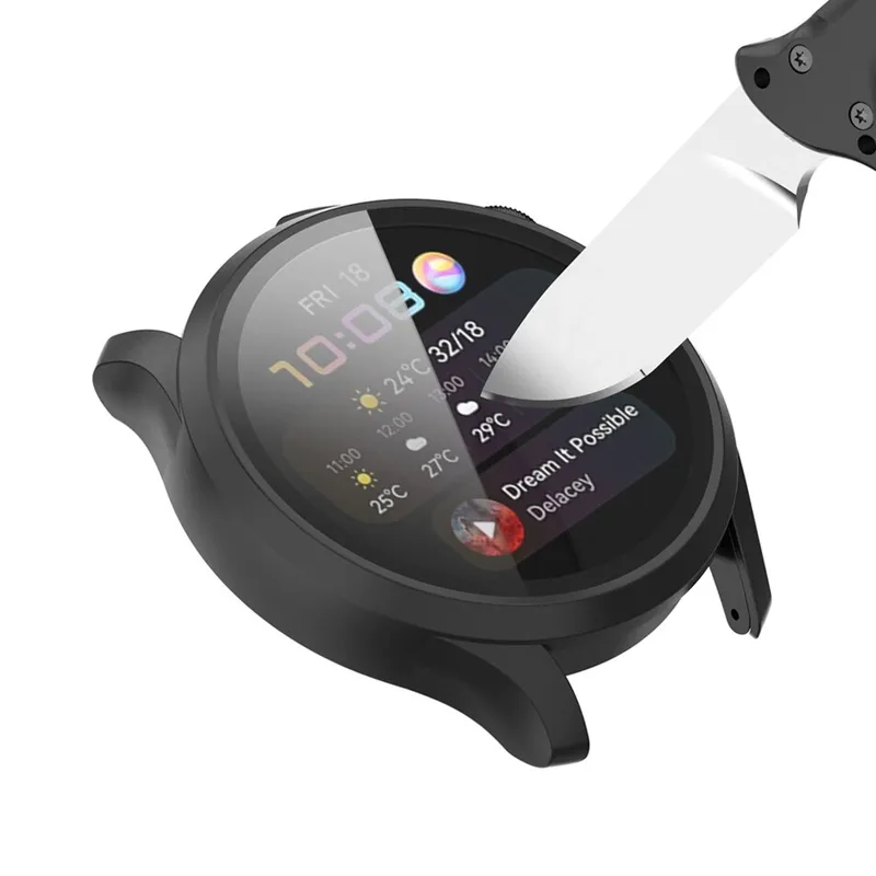 Etui 2w1 Ze Szkłem Hartowanym Do Huawei Watch GT 3 42 - Czarne