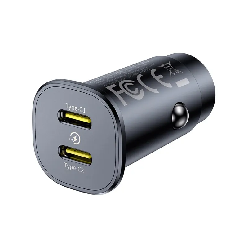 Ładowarka Samochodowa BASEUS GoTrip 2X USB-C 30W - Czarna
