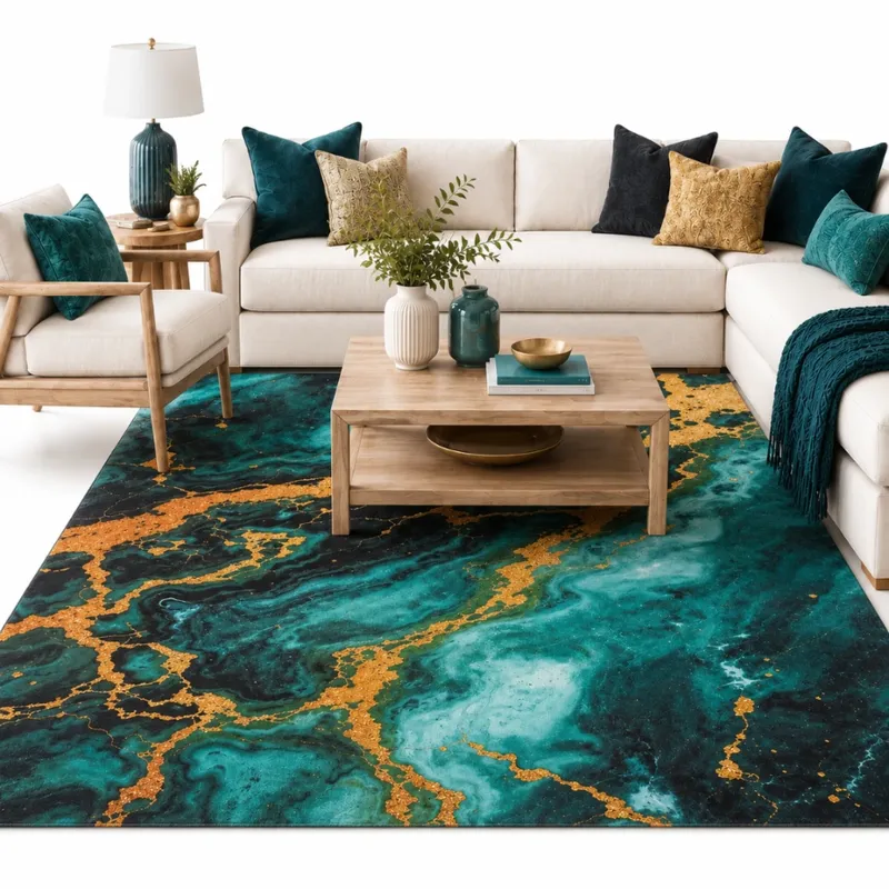 Dywan Novo 250x200 cm Do Salonu I Sypialni - Malachit