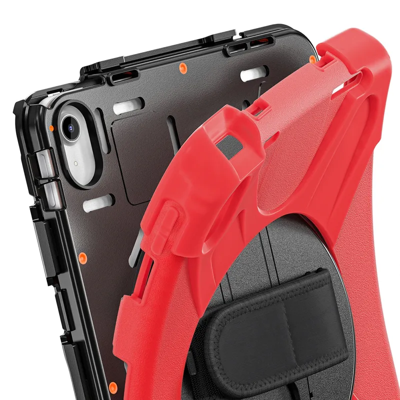Etui Shockproof Z Uchwytem Do IPad 10.9 2022/11 A16 2025 - Czerwone
