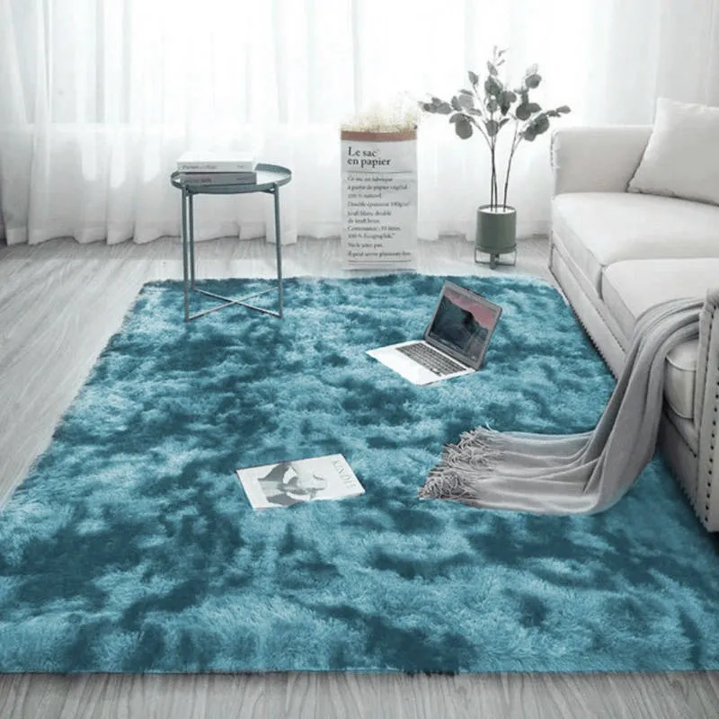 Dywan Shaggy Ombre 220x160 cm Miękki Do Salonu - Navy