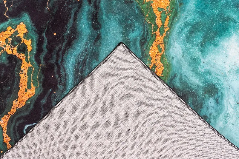 Dywan Novo 170x120 cm Miękki Velvet Do Salonu I Sypialni - Malachit