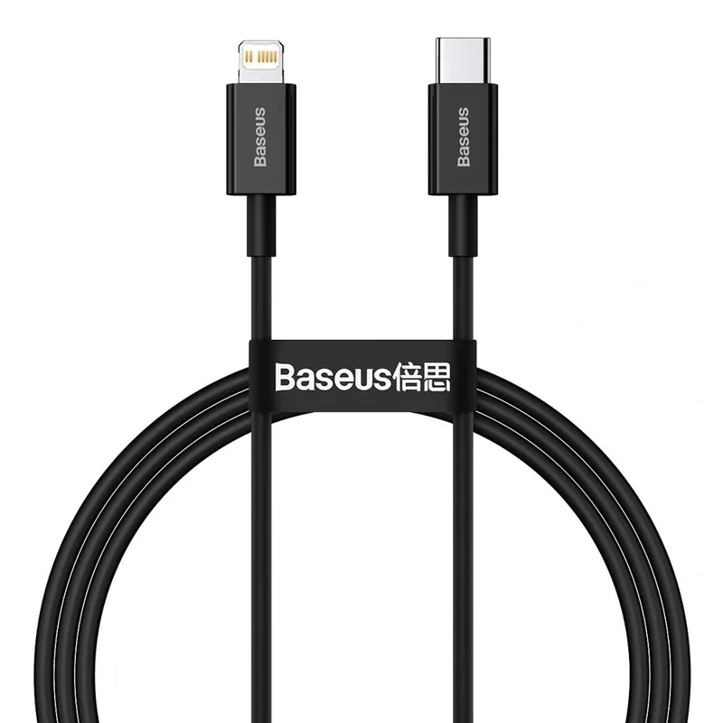 Kabel BASEUS Superior Series USB-C/Lightning PD 20W 1m - Czarny