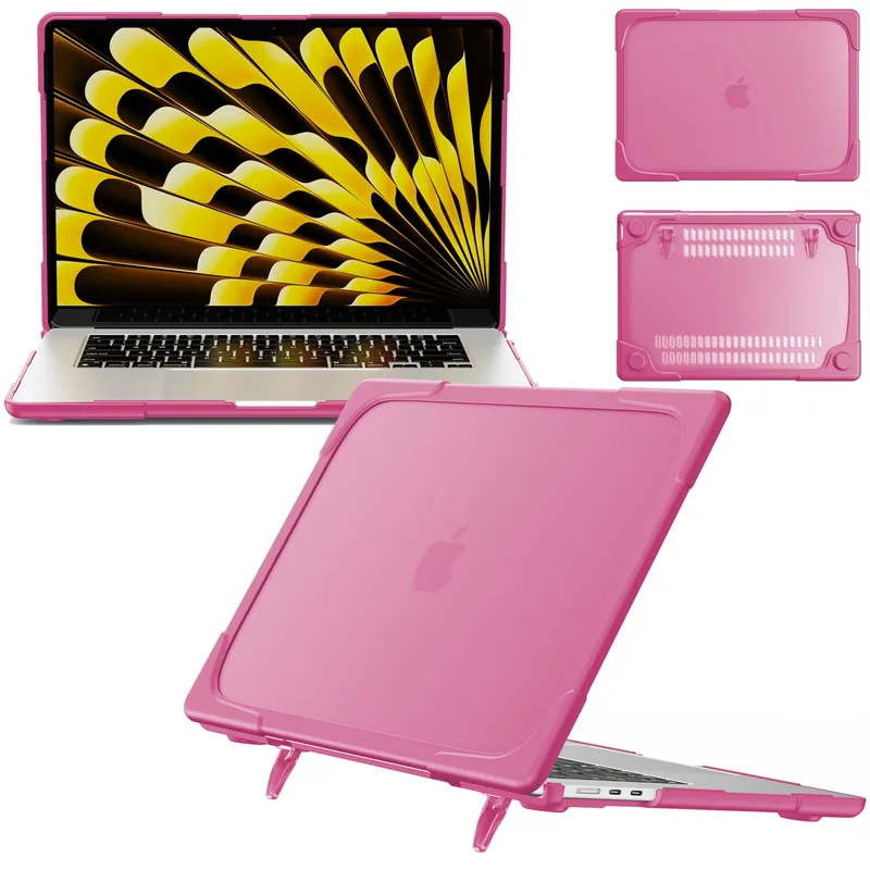 Etui Do MacBook Air 13 m² M3 M4 M5 Rugged Matowe - Różowy