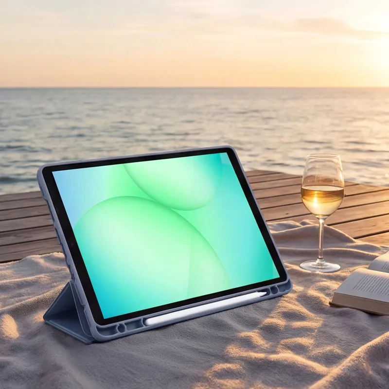 Etui Do Galaxy Tab A11+ A9+ 10.9 11 Cali Smart Case Z Klapką - Fioletowy