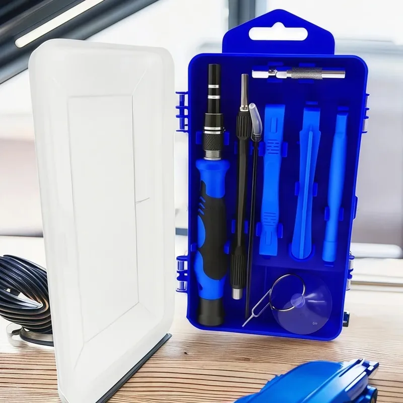 Zestaw Precyzyjnych Śrubokrętów 115w1 Wkrętaki Bity Torx - Niebieski