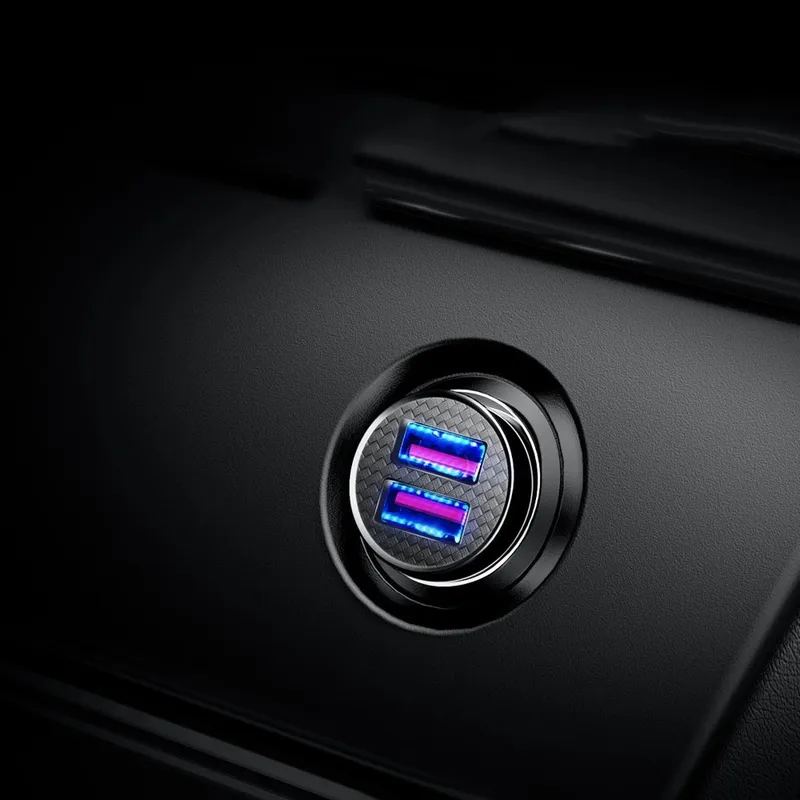 BASEUS Circular Ładowarka Samochodowa 2X USB QC3.0 30W